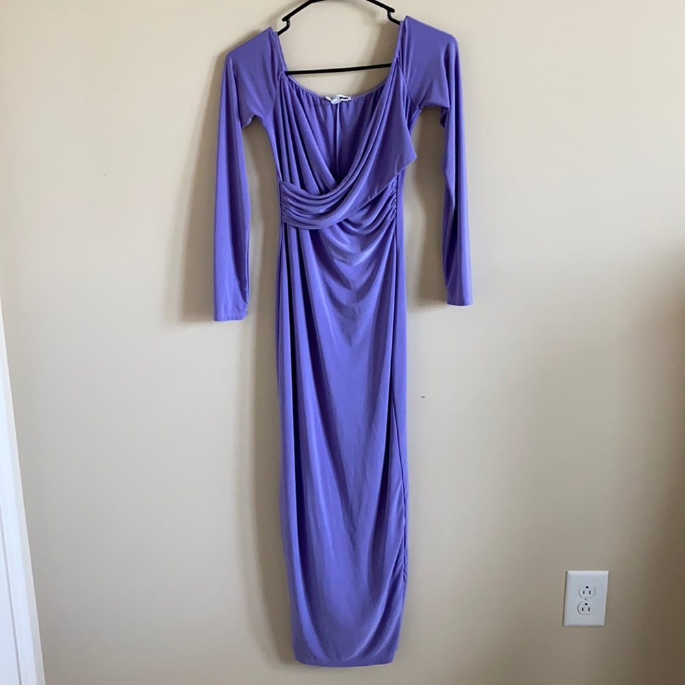 Fashion Nova Lavender Midi Dress Size Medium